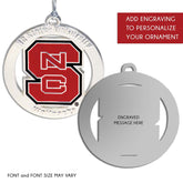 Fan Frenzy Gifts North Carolina State Wolfpack Officially Licensed Silver Ornament